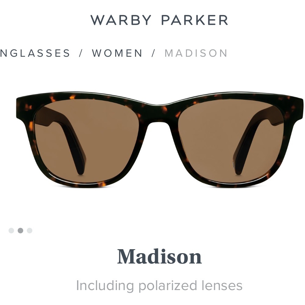 Warby Parker Madison Tortoise Sunglasses
